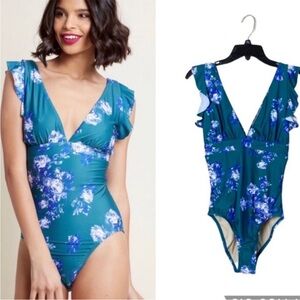 ModCloth High Dive Lagoon Living One Piece Swimsuit